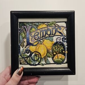 Lemons Cross Stitch Art